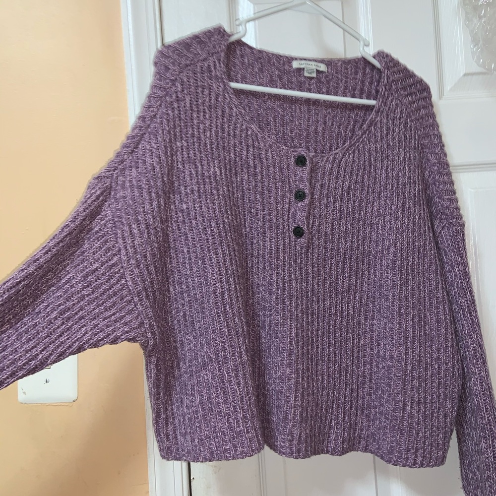 Purple knit sweater